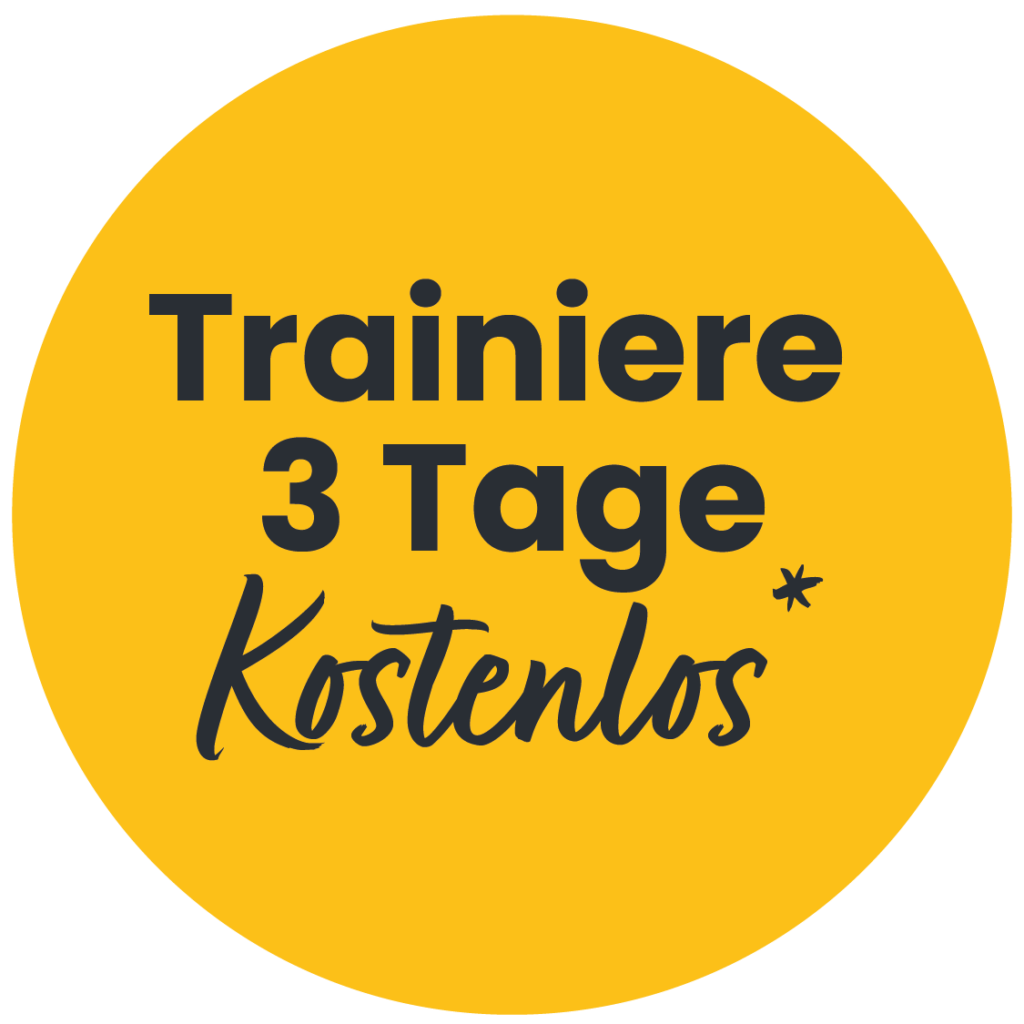 Trainiere drei Tage kostenlos